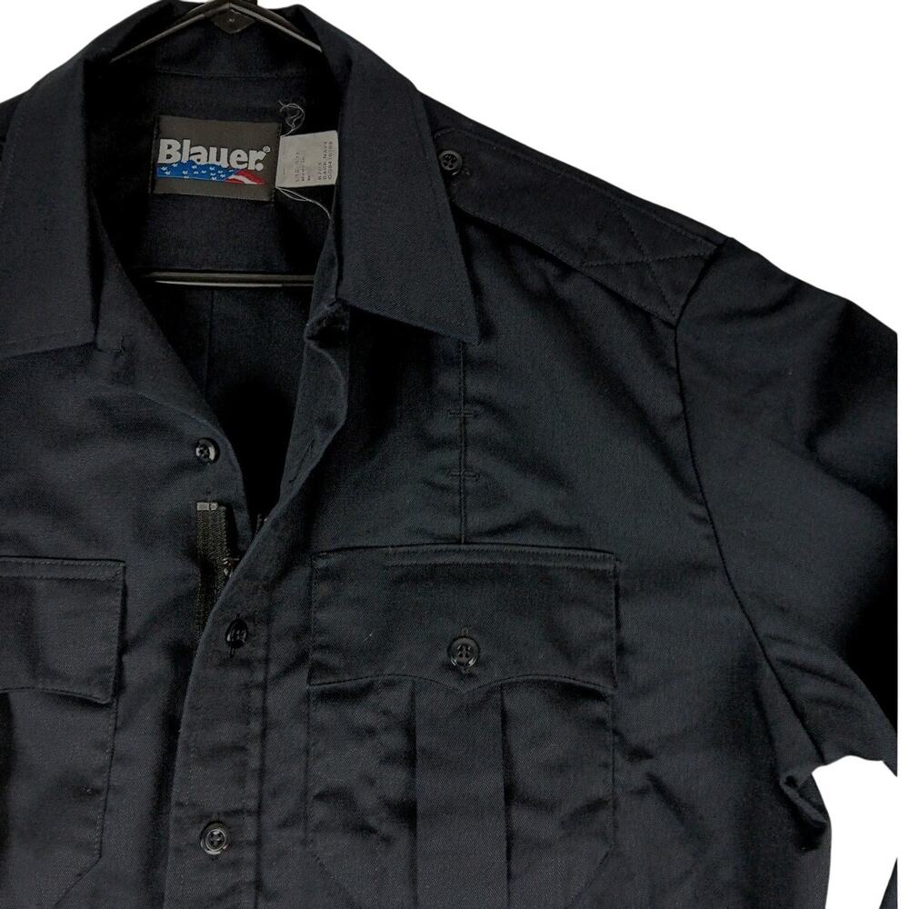 Blauer‎ Long Sleeve SuperShirt Men's XL Regular Dark Navy Blue Zip Front Uniform
